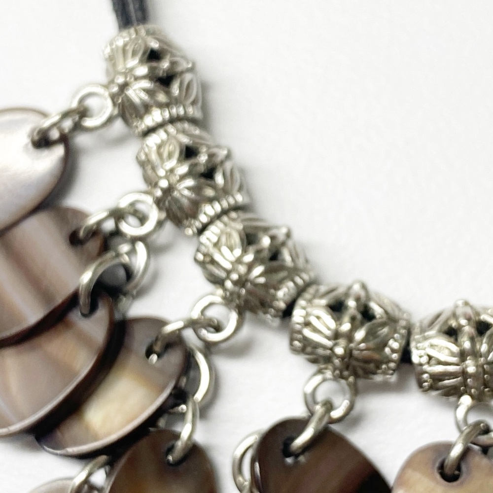 Lia Sophia Verona Mother of Pearl Bib Necklace - Picture 5 of 6